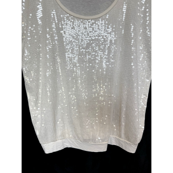 Express Womens Sequin Cocktail Blouse Size M Bling Office Siren Mob Wife Feminin - Picture 5 of 13